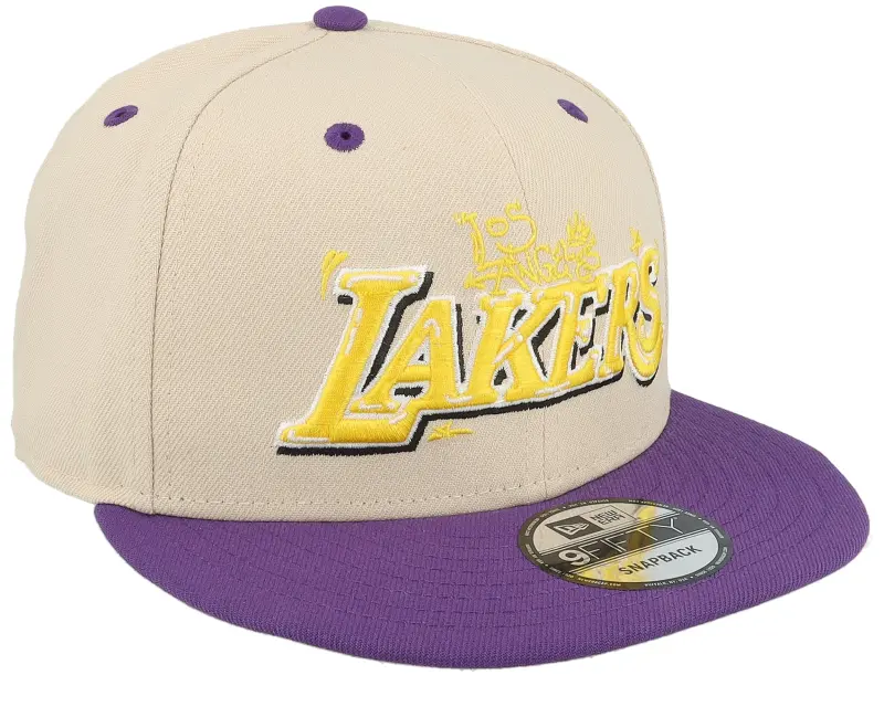 New Era Los Angeles Lakers Team Art Khaki/Purple Snapback online