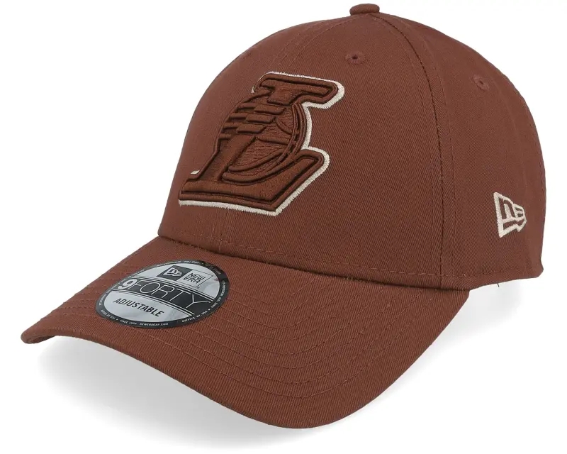 New Era Los Angeles Lakers Team Outline 9FORTY Brown Adjustable online