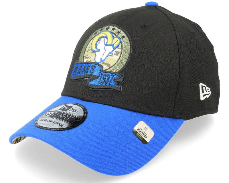 New Era Los Angeles Rams M 39THIRTY NFL Salute To Service 22 Black/Royal Flexfit online
