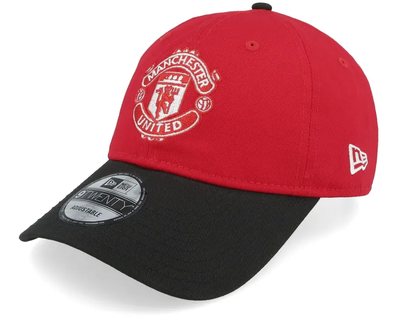 New Era Manchester United Bar Stripe 9TWENTY Scarlet/Black Dad Cap online