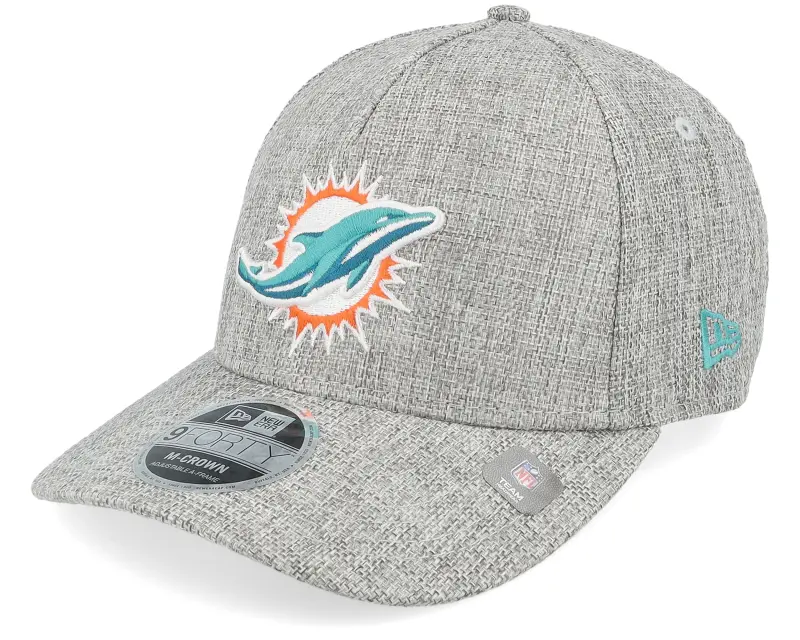 New Era Miami Dolphins 9FORTY M-Crown Cotton Weave Gray A-frame Adjustable online