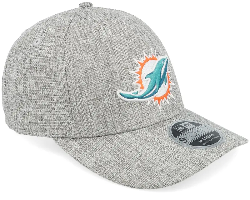 New Era Miami Dolphins 9FORTY M-Crown Cotton Weave Gray A-frame Adjustable online