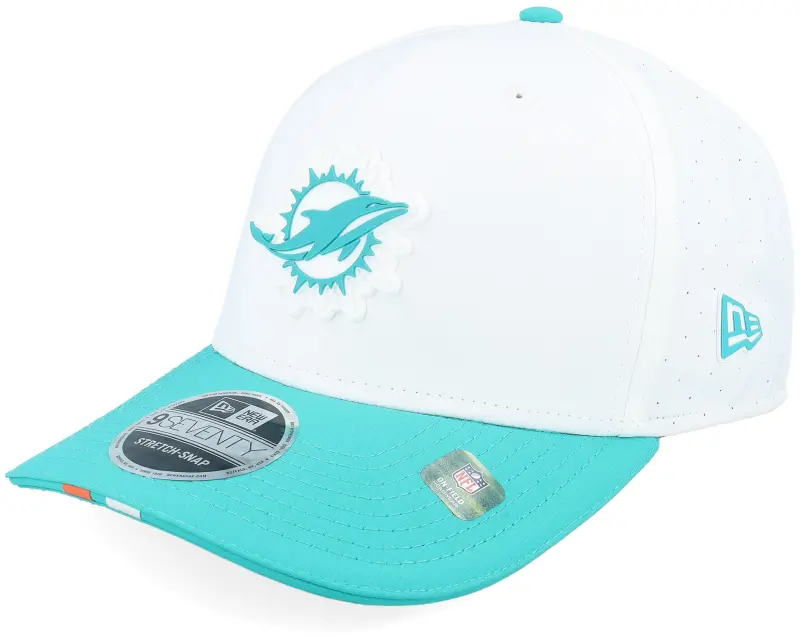 New Era Miami Dolphins NFL 25 Training 9SEVENTY White/Teal Adjustable online