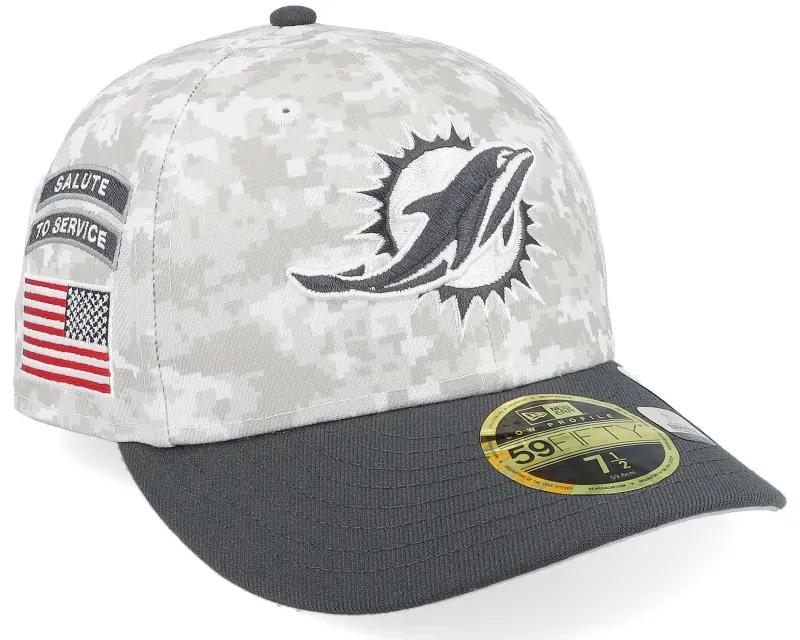 New Era Miami Dolphins Nfl24 Salute To Service Low Profile 59FIFTY Camo/Graphite Fitted online