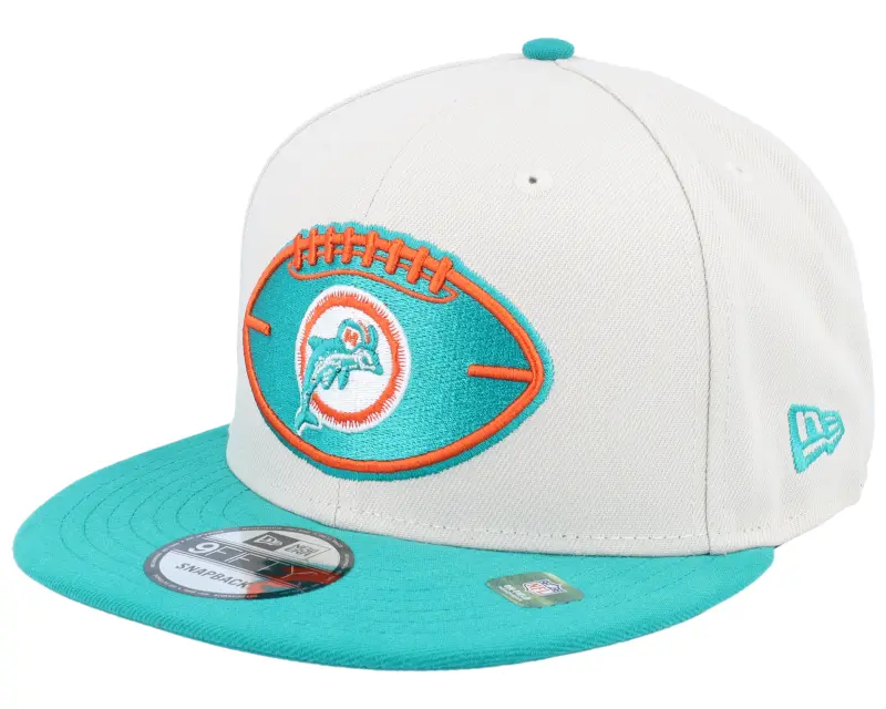New Era Miami Dolphins Nfl24 Sideline His 9FIFTY Stone/Teal Snapback online