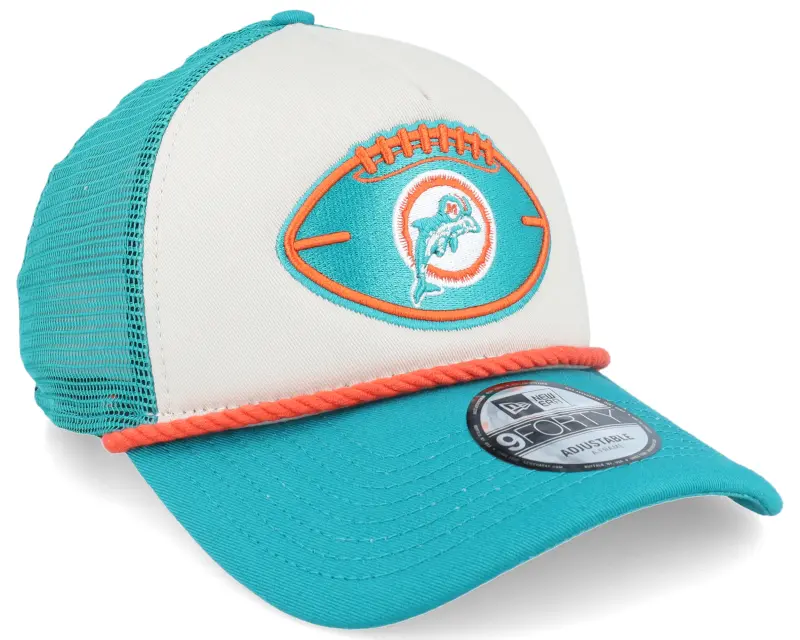 New Era Miami Dolphins Nfl24 Sideline His 9FORTY Stone/Teal Trucker online