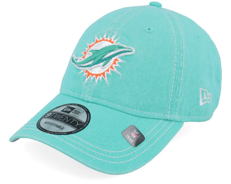New Era Miami Dolphins Washed Contrast 9TWENTY Teal Dad Cap online
