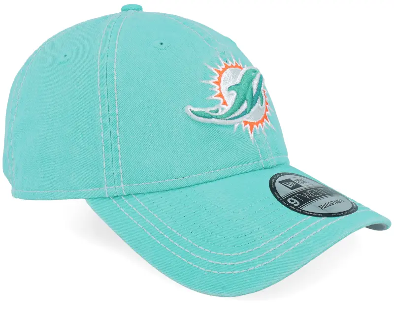 New Era Miami Dolphins Washed Contrast 9TWENTY Teal Dad Cap online