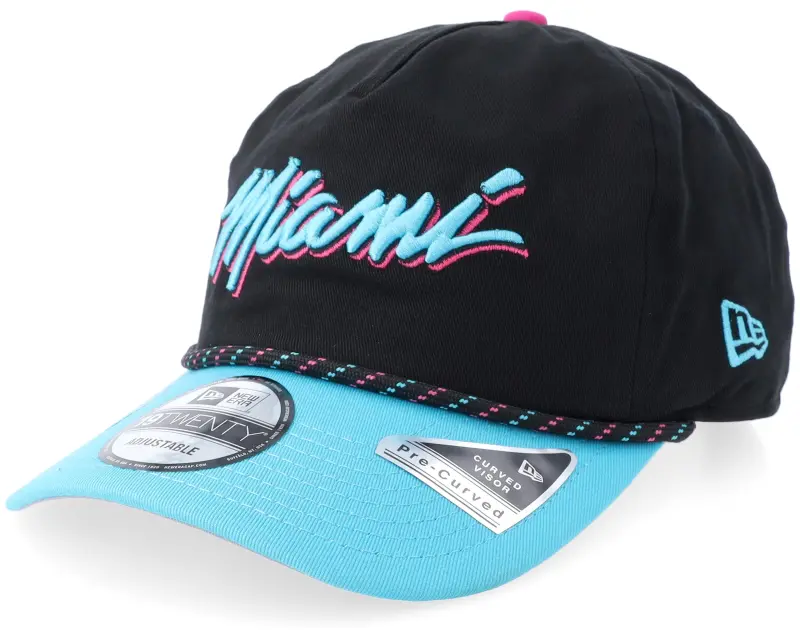 New Era Miami Heat NBA 9TWENTY Black/Blue A-Frame Adjustable online