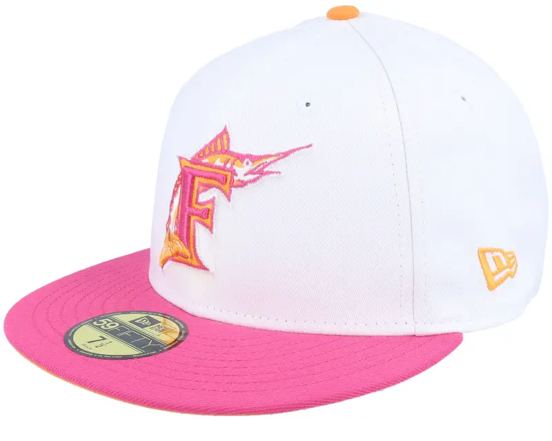 New Era Miami Marlins Flamingo Peach 59FIFTY White/Orange/Pink Fitted online