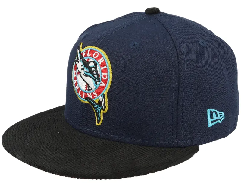 New Era Miami Marlins Obsidian Spark 59FIFTY Navy/Black Cord Fitted online