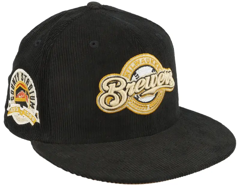 New Era Milwaukee Brewers Caramel Cord 59FIFTY Black Fitted online