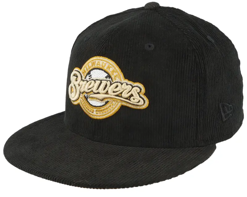 New Era Milwaukee Brewers Caramel Cord 59FIFTY Black Fitted online