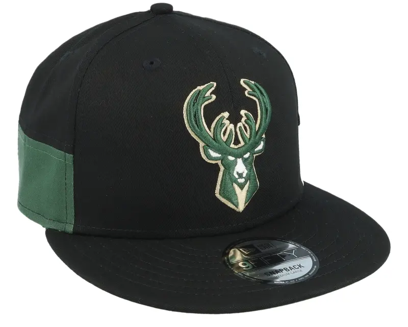 New Era Milwaukee Bucks Multi Patch 9FIFTY Black/Green Snapback online