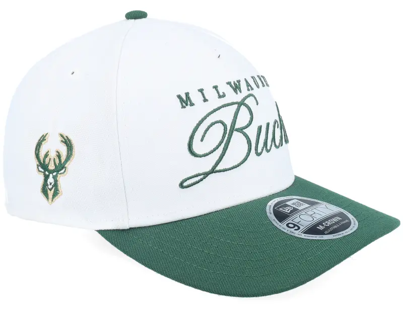 New Era Milwaukee Bucks NBA Draft 9FORTY M-Crown White/Green A-Frame Adjustable online