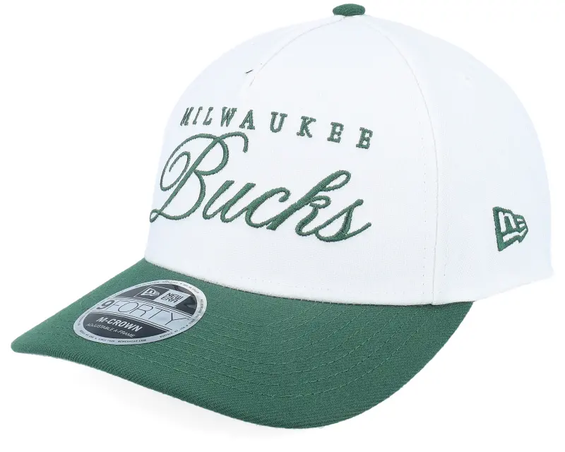 New Era Milwaukee Bucks NBA Draft 9FORTY M-Crown White/Green A-Frame Adjustable online