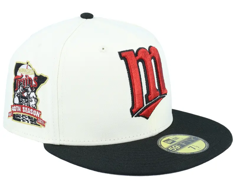 New Era Minnesota Twins Two Tone Paradise 59FIFTY 40th Anniversary Chrome/Black Fitted online