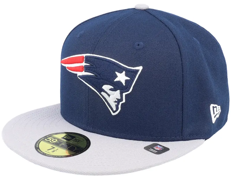 New Era New England Patriots Side Patch 59FIFTY Navy/Grey Fitted online