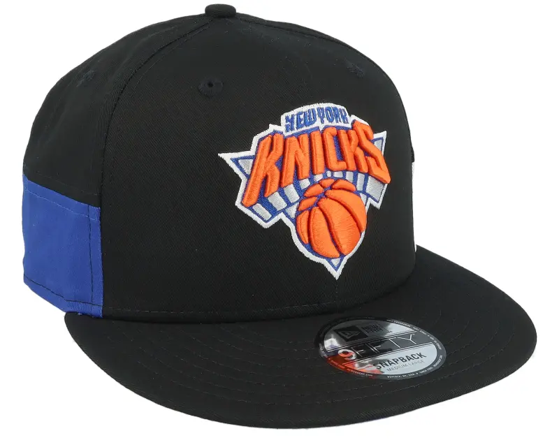 New Era New York Knicks Multi Patch 9FIFTY Black/Royal Snapback online
