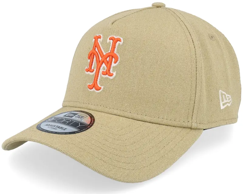 New Era New York Mets Canvas Logo Essentials Khaki A-frame Adjustable online