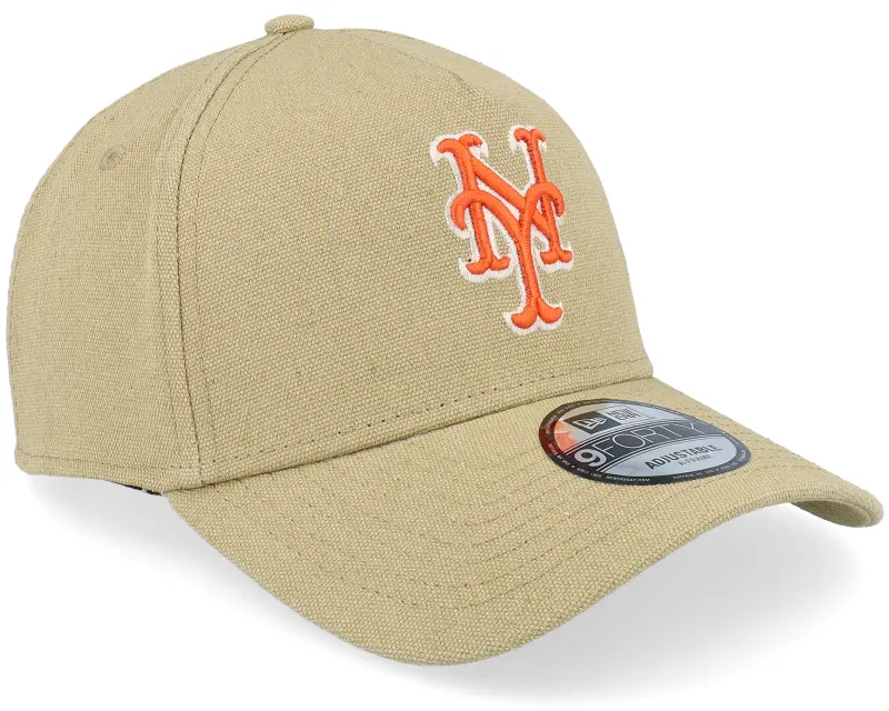 New Era New York Mets Canvas Logo Essentials Khaki A-frame Adjustable online