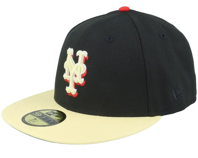 New Era New York Mets Pearly Gate 59FIFTY 60th Anniversary Black/Soft Yellow Fitted online