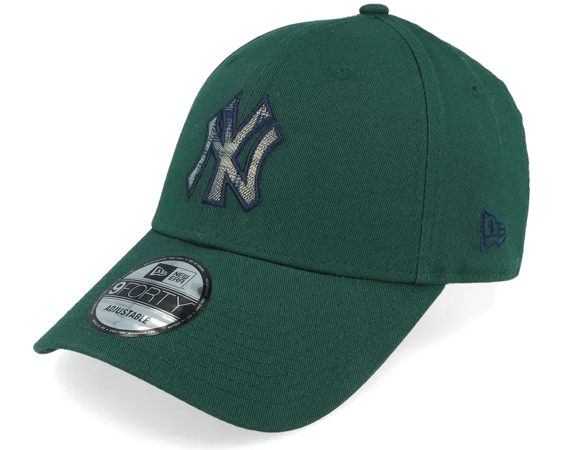 New Era New York Yankees Check Infill 9FORTY Dark Green Adjustable online