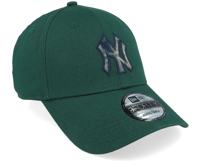 New Era New York Yankees Check Infill 9FORTY Dark Green Adjustable online