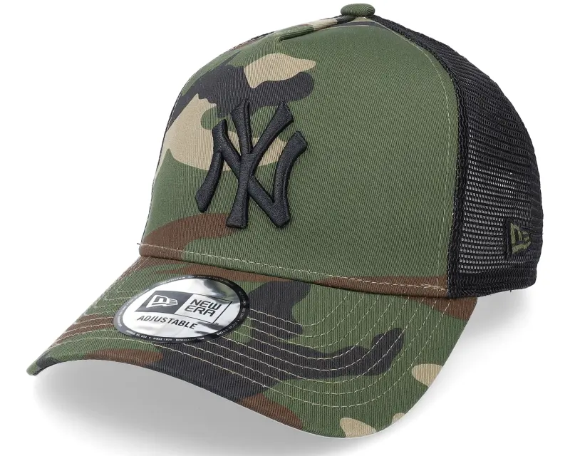 New Era New York Yankees Clean Camo/Black A-Frame Trucker online