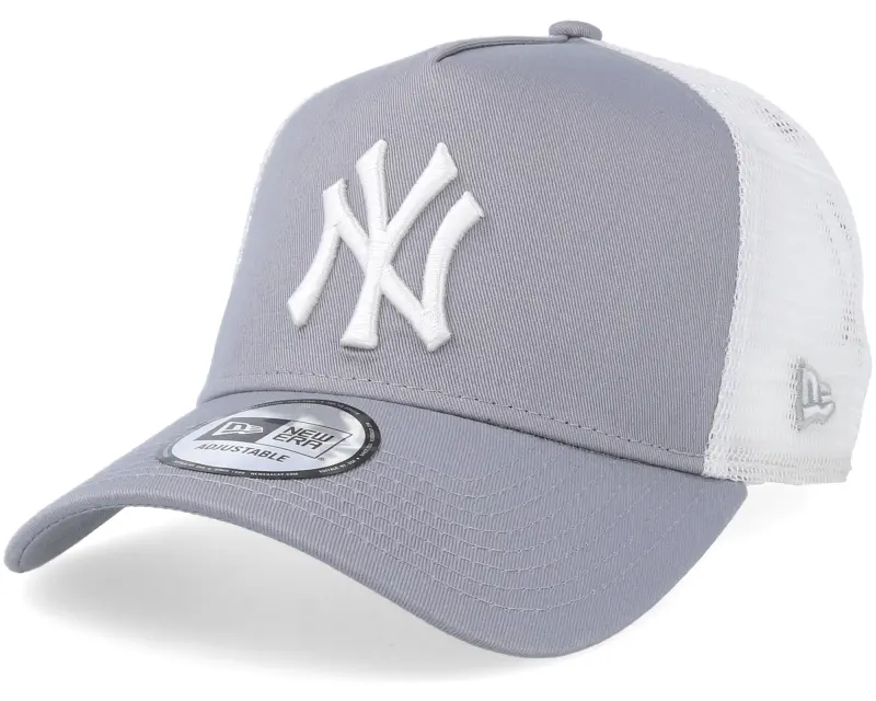 New Era New York Yankees Clean Gray/White A-Frame Trucker online
