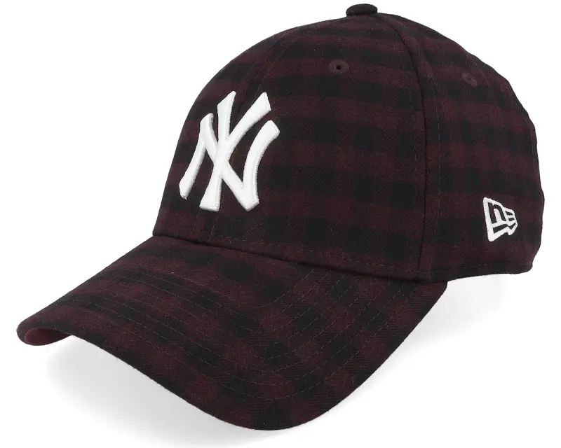 New Era New York Yankees Flannel 9FORTY Cardinal/White Adjustable online