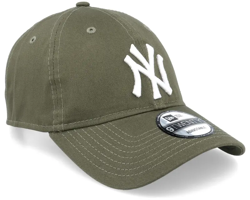 New Era New York Yankees League Essential 9TWENTY Olive/White Dad Cap online
