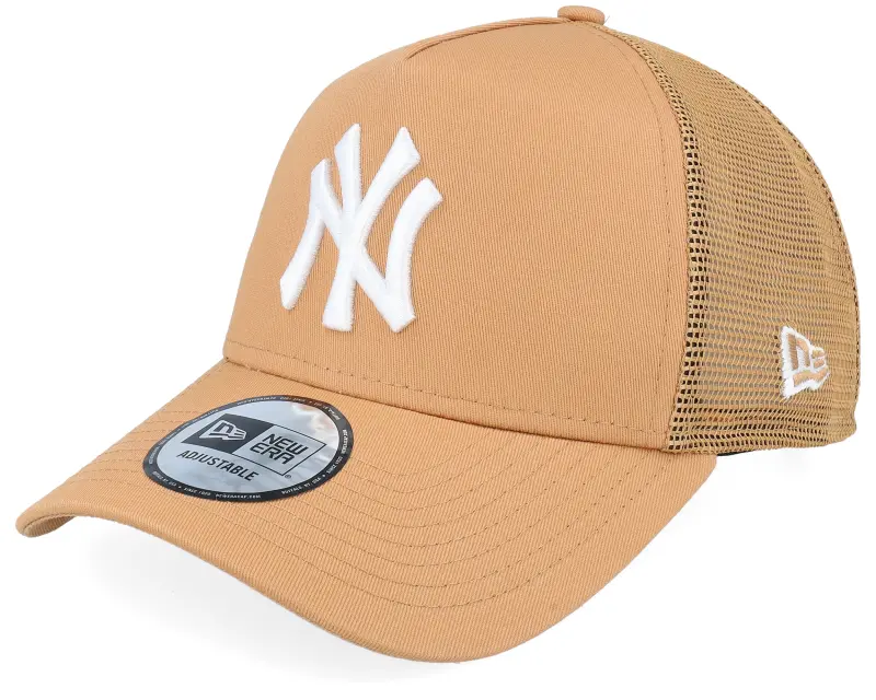 New Era New York Yankees League Essential Dark Sand/White A-Frame Trucker online