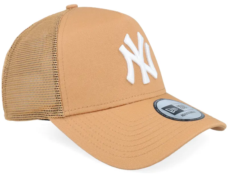 New Era New York Yankees League Essential Dark Sand/White A-Frame Trucker online