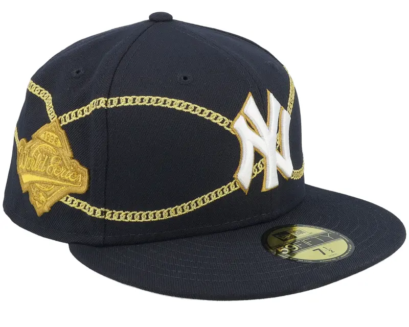 New Era New York Yankees MLB Chain Wrap 59FIFTY Navy Fitted online