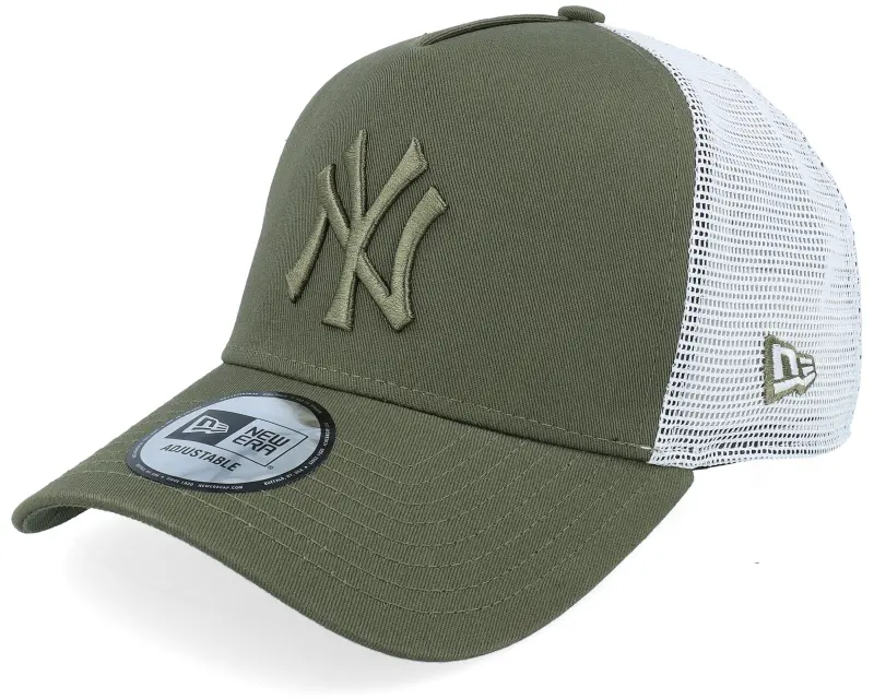 New Era New York Yankees Nos League Essential Olive/White A-frame Trucker online