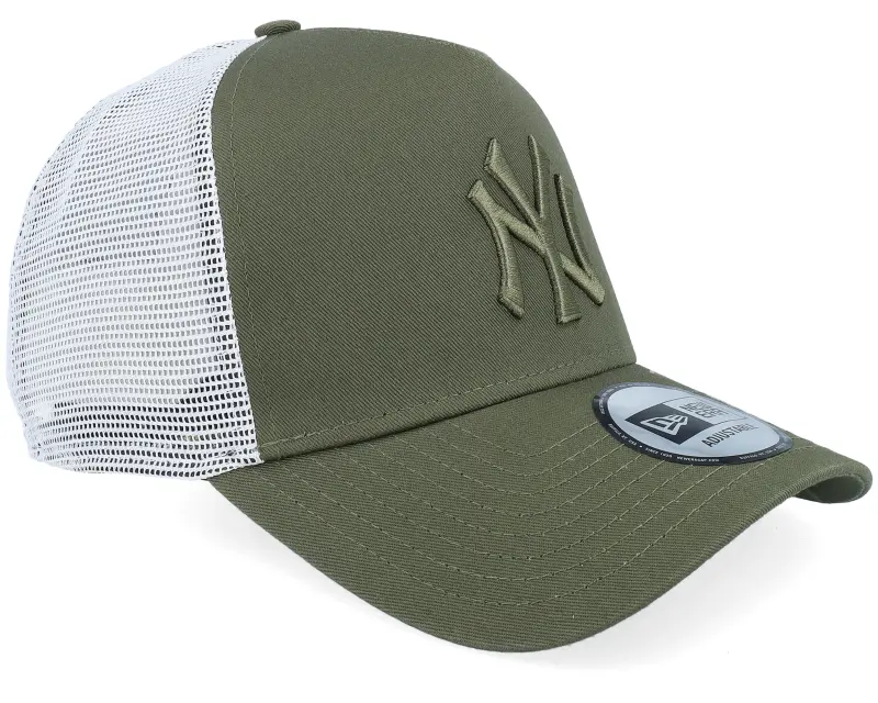 New Era New York Yankees Nos League Essential Olive/White A-frame Trucker online