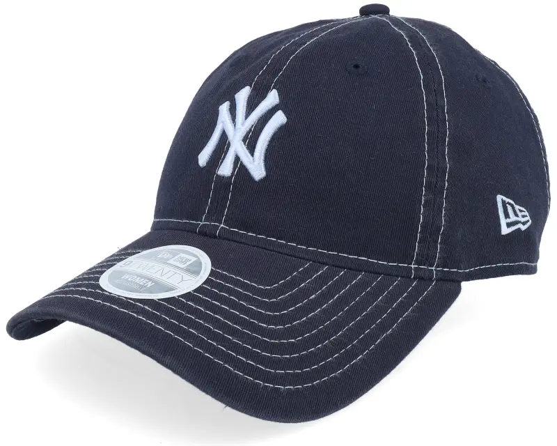 New Era New York Yankees Womens Contr Stitch 9TWENTY Navy/Pale Blue Dad Cap online