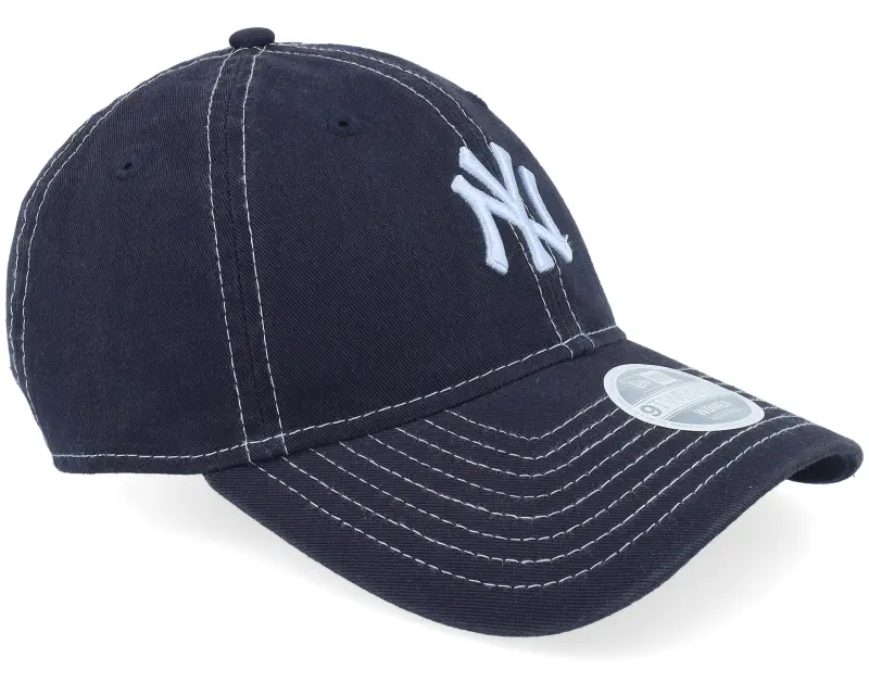 New Era New York Yankees Womens Contr Stitch 9TWENTY Navy/Pale Blue Dad Cap online