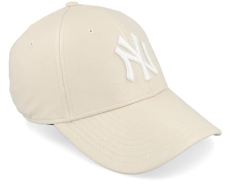 New Era New York Yankees Womens Crinkled Pu 9FORTY Stone/White Adjustable online