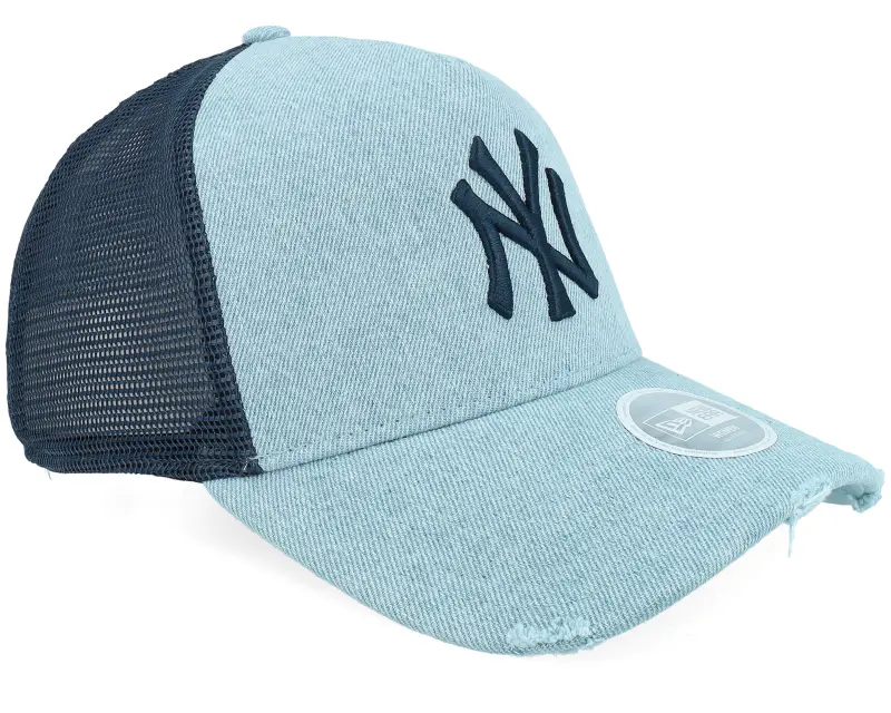 New Era New York Yankees Womens Denim Pale Blue/Navy A-frame Trucker online