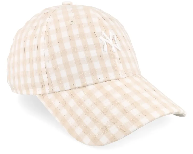 New Era New York Yankees Womens Gingham 9FORTY Stone/White Adjustable online