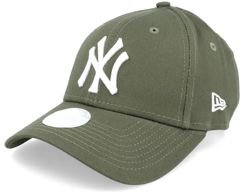New Era New York Yankees Womens League Essential 9FORTY Olive/White Adjustable online