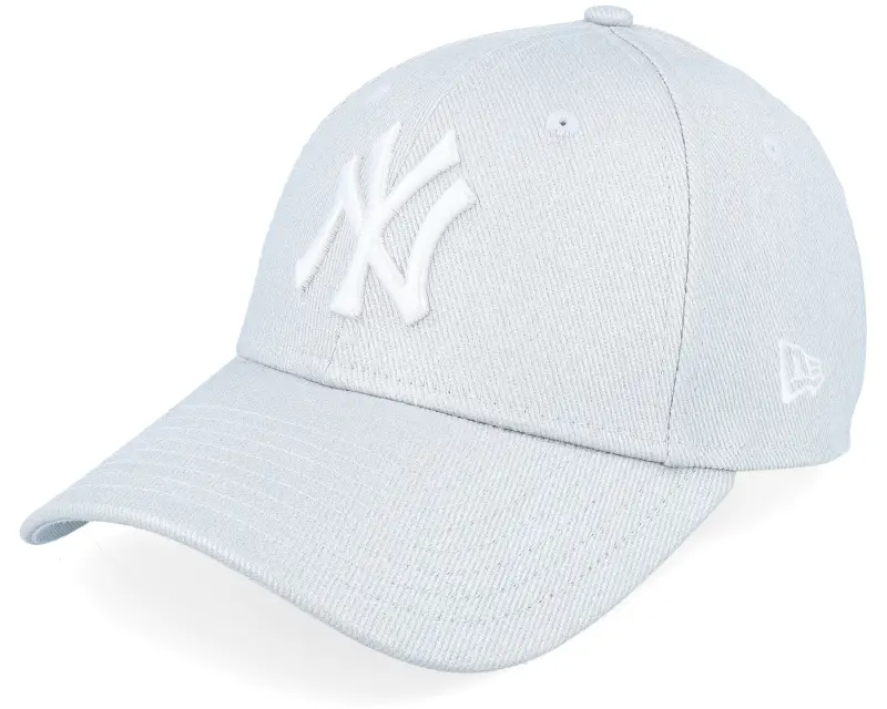 New Era New York Yankees Womens Met Denim 9FORTY Metallic Silver/White Adjustable online