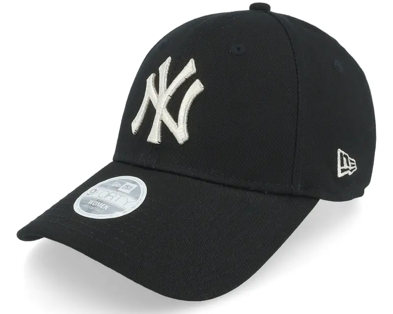 New Era New York Yankees Womens Metallic Logo 9FORTY Black/Silver Adjustable online