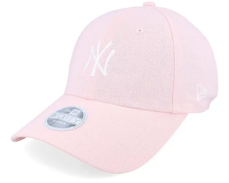 New Era New York Yankees Womens MLB Linen 9FORTY Pink/White Adjustable online
