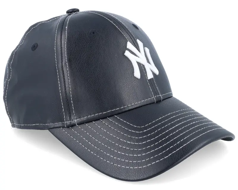 New Era New York Yankees Womens Topstitch Pu 9FORTY Black Adjustable online