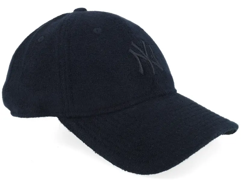 New Era New York Yankees Womens Towelling 9TWENTY Black/Black Dad Cap online