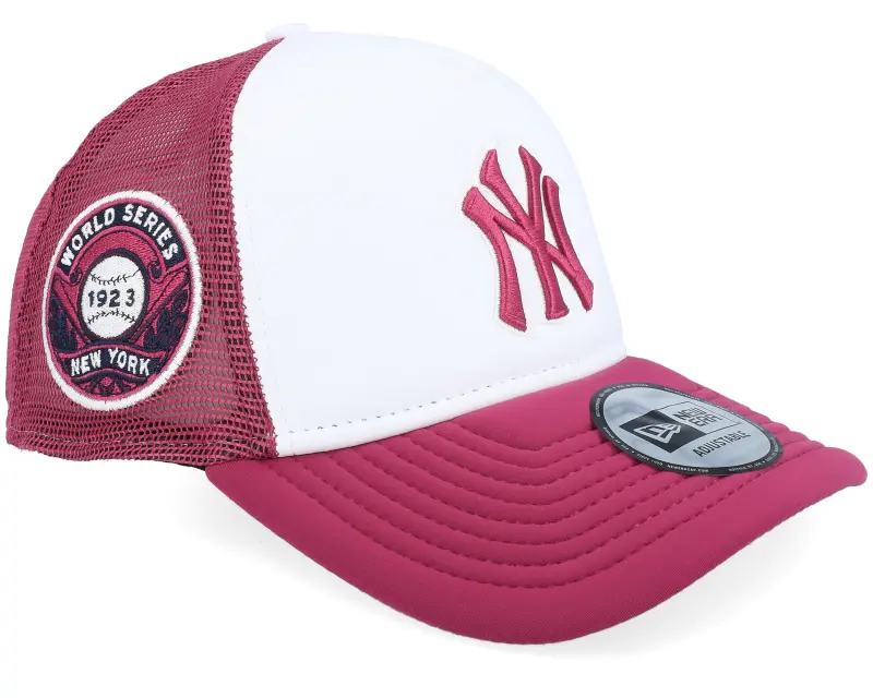 New Era New York Yankees World Series White/Cherry A-frame Trucker online