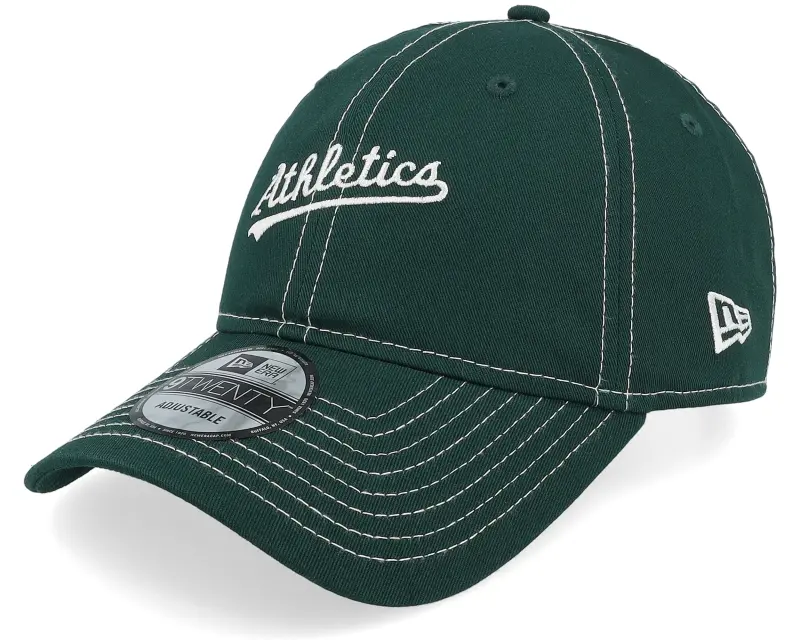 New Era Oakland Athletics Contrast Stitch 9TWENTY Dark Green/White Dad Cap online